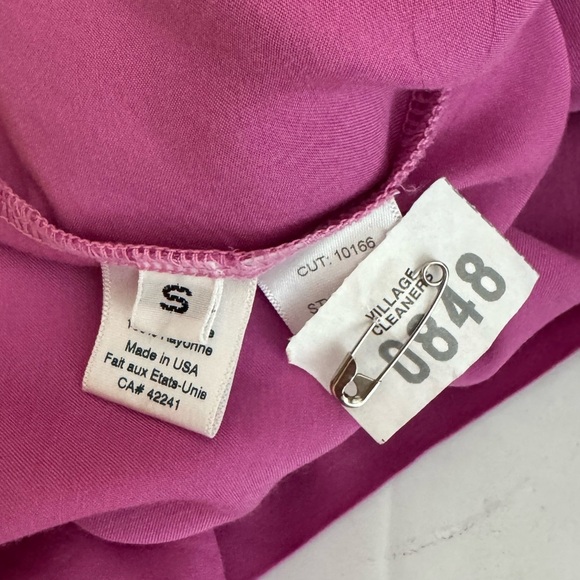 Stark X Satin Blouse V Neck 3/4 Dolman Sleeve Womens Size Small Relaxed Evening - Picture 7 of 10